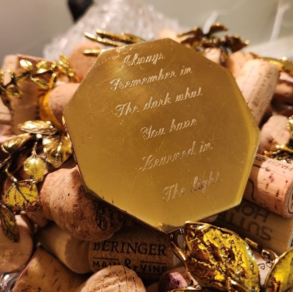 Brass Paperweight Engraved Inspirational Quote - Vintage Made‎ in Spain, Always